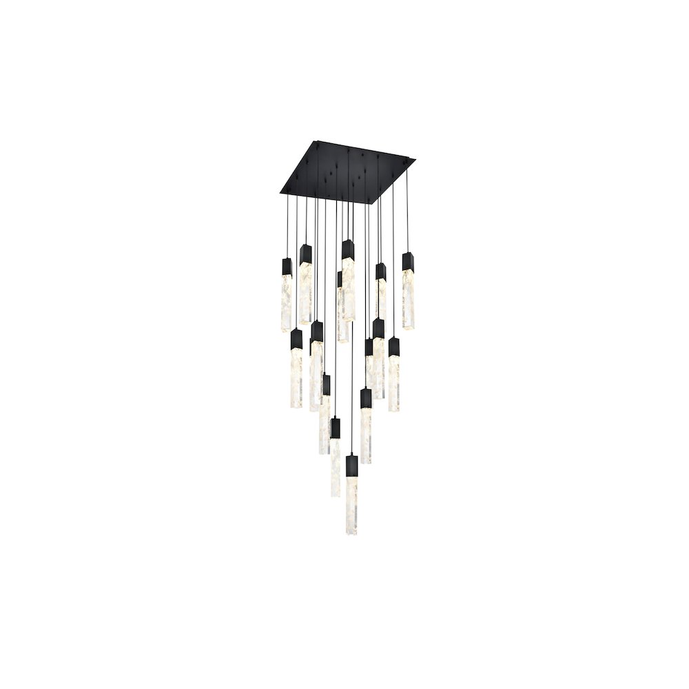 Aurora 30 inch Pendant in Black. Picture 1