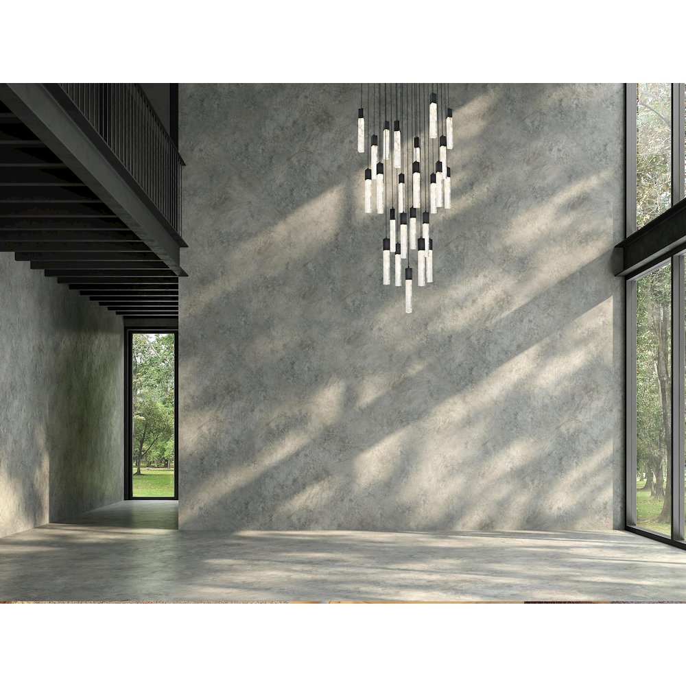 Aurora 30 inch Chandelier in Satin Gold. Picture 2