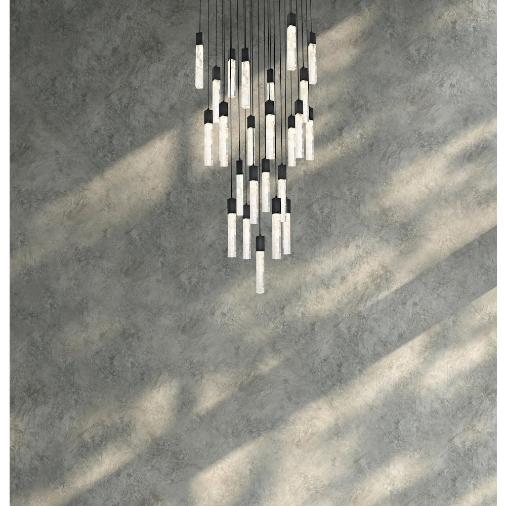Aurora 30 inch Chandelier in Satin Gold. Picture 9