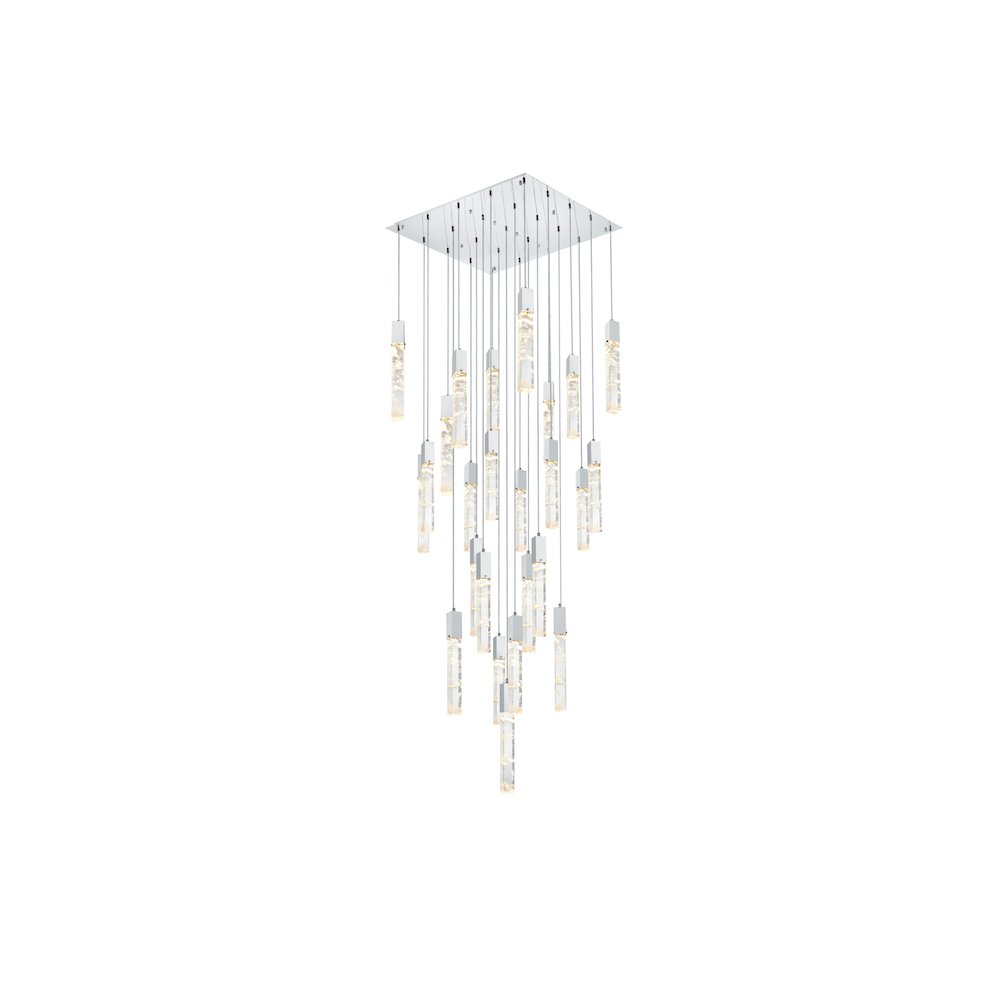 Aurora 36 inch Chandelier in Chrome. Picture 1