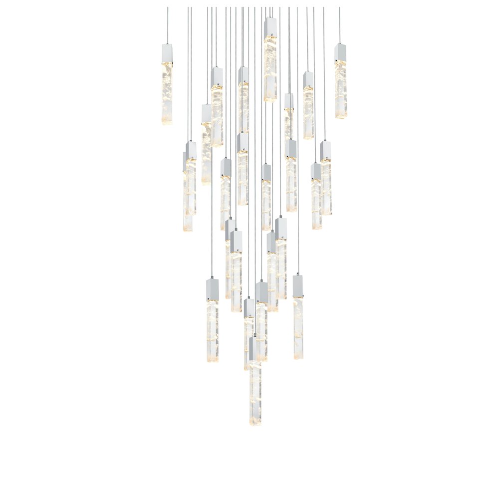 Aurora 36 inch Chandelier in Chrome. Picture 3