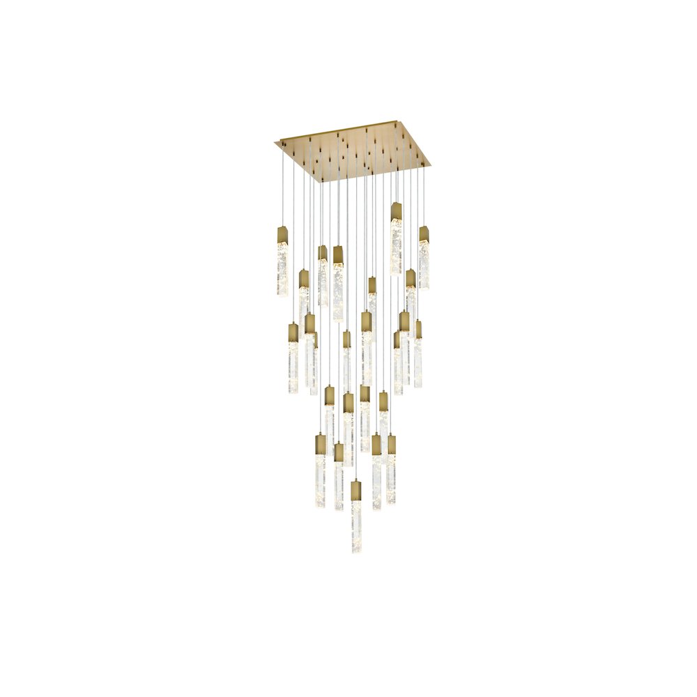 Aurora 36 inch Chandelier in Satin Gold. Picture 1