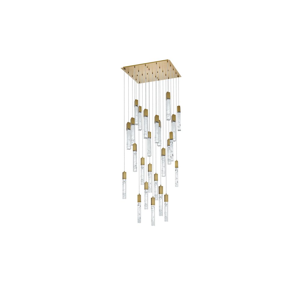 Aurora 36 inch Chandelier in Satin Gold. Picture 8