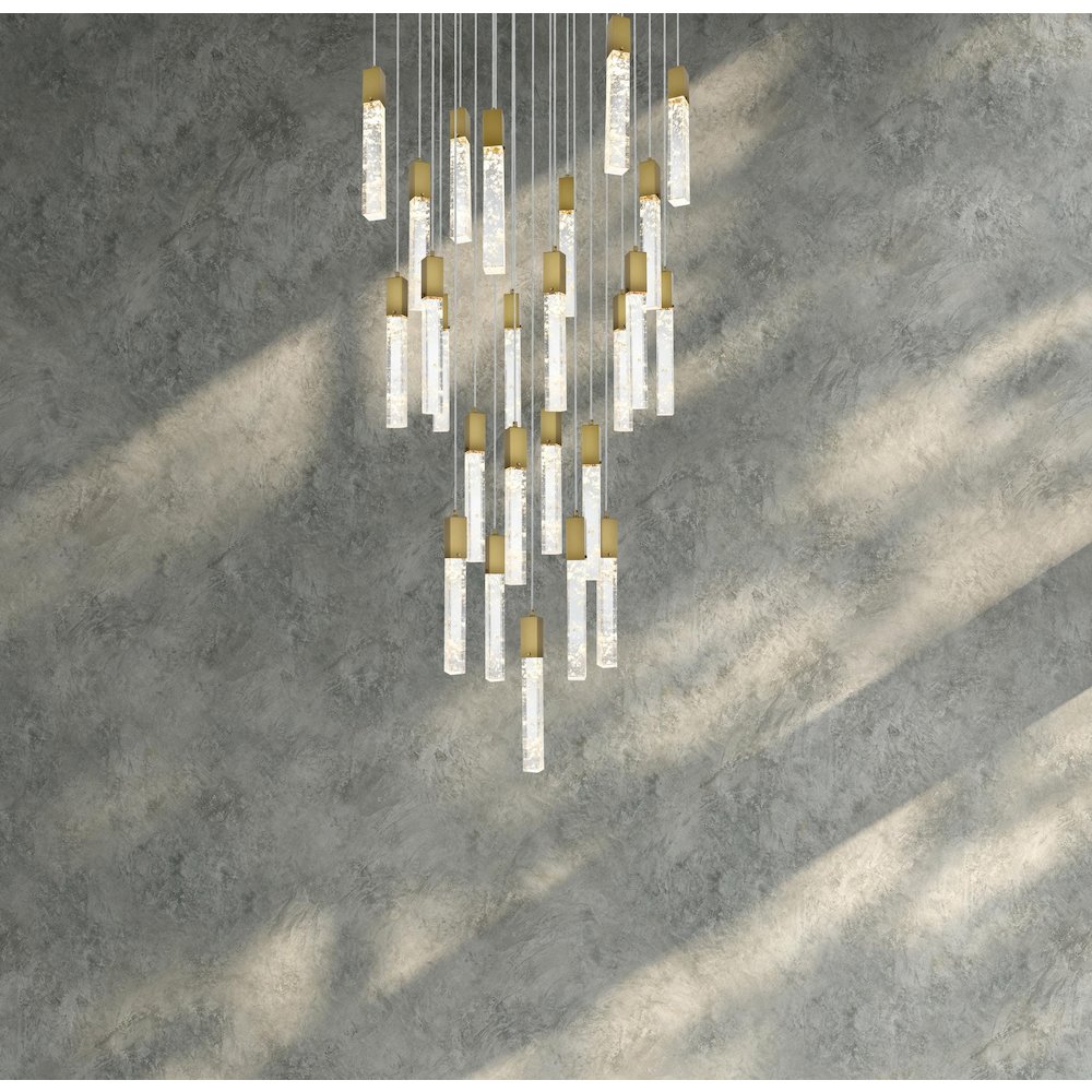 Aurora 36 inch Chandelier in Satin Gold. Picture 9