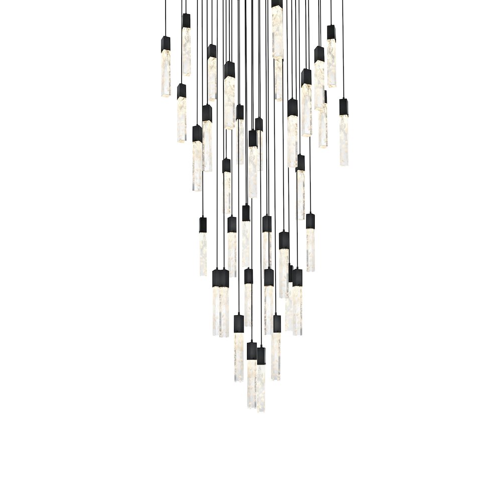Aurora 42 inch Chandelier in Black. Picture 3