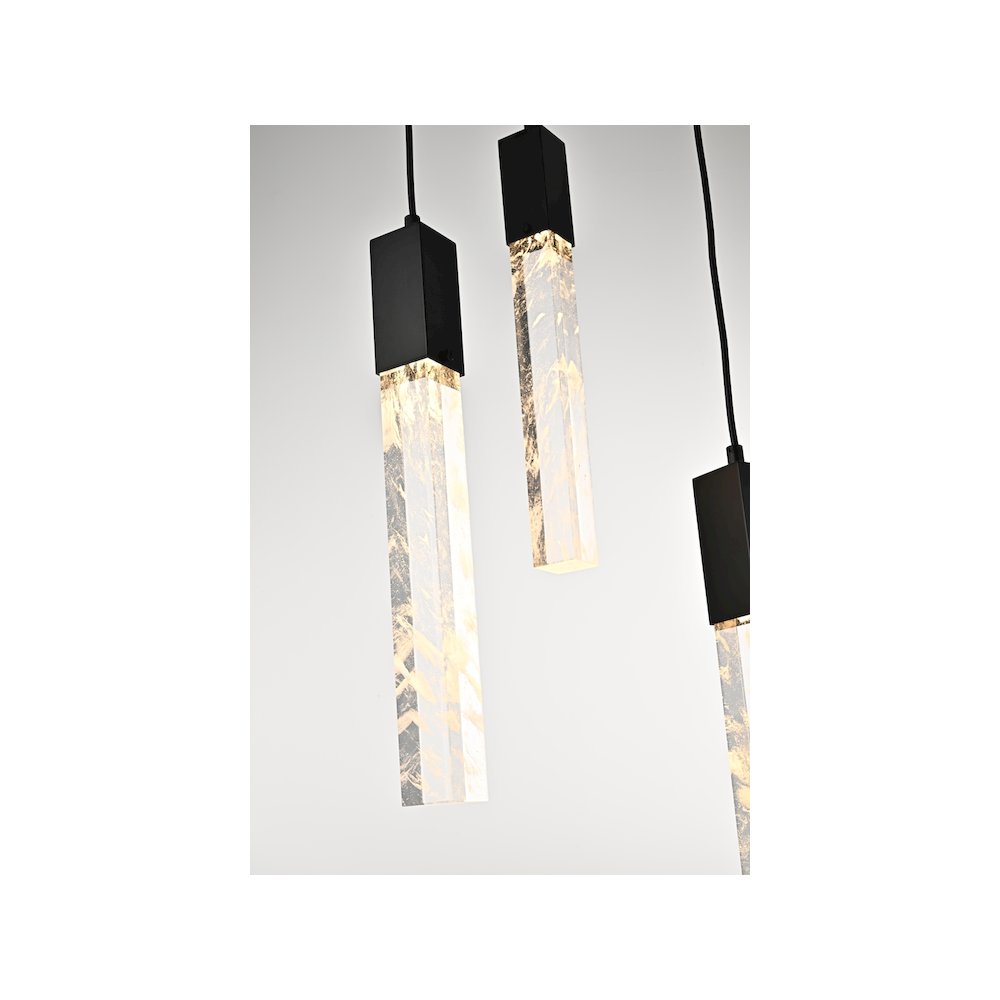 Aurora 42 inch Chandelier in Black. Picture 4