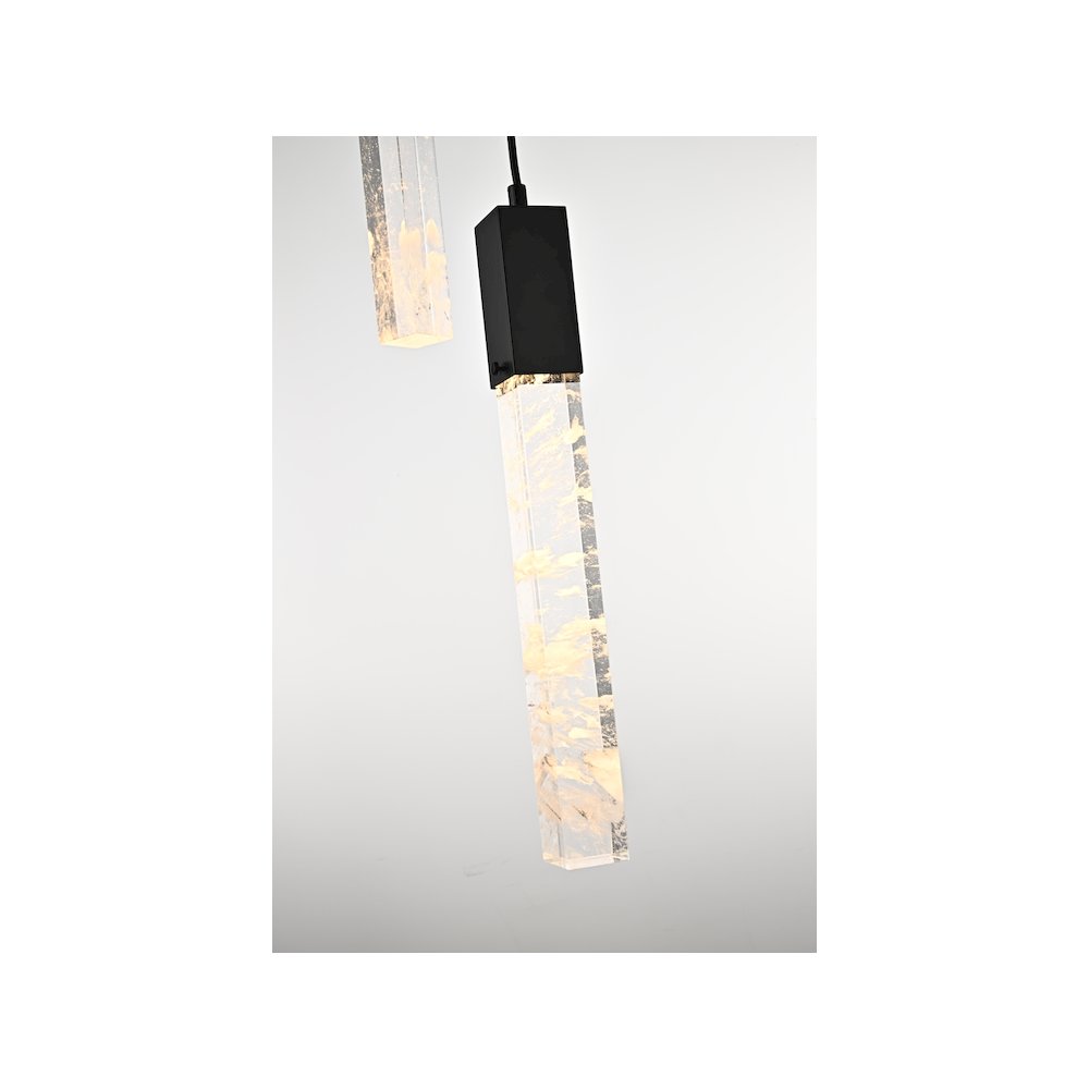 Aurora 42 inch Chandelier in Black. Picture 6