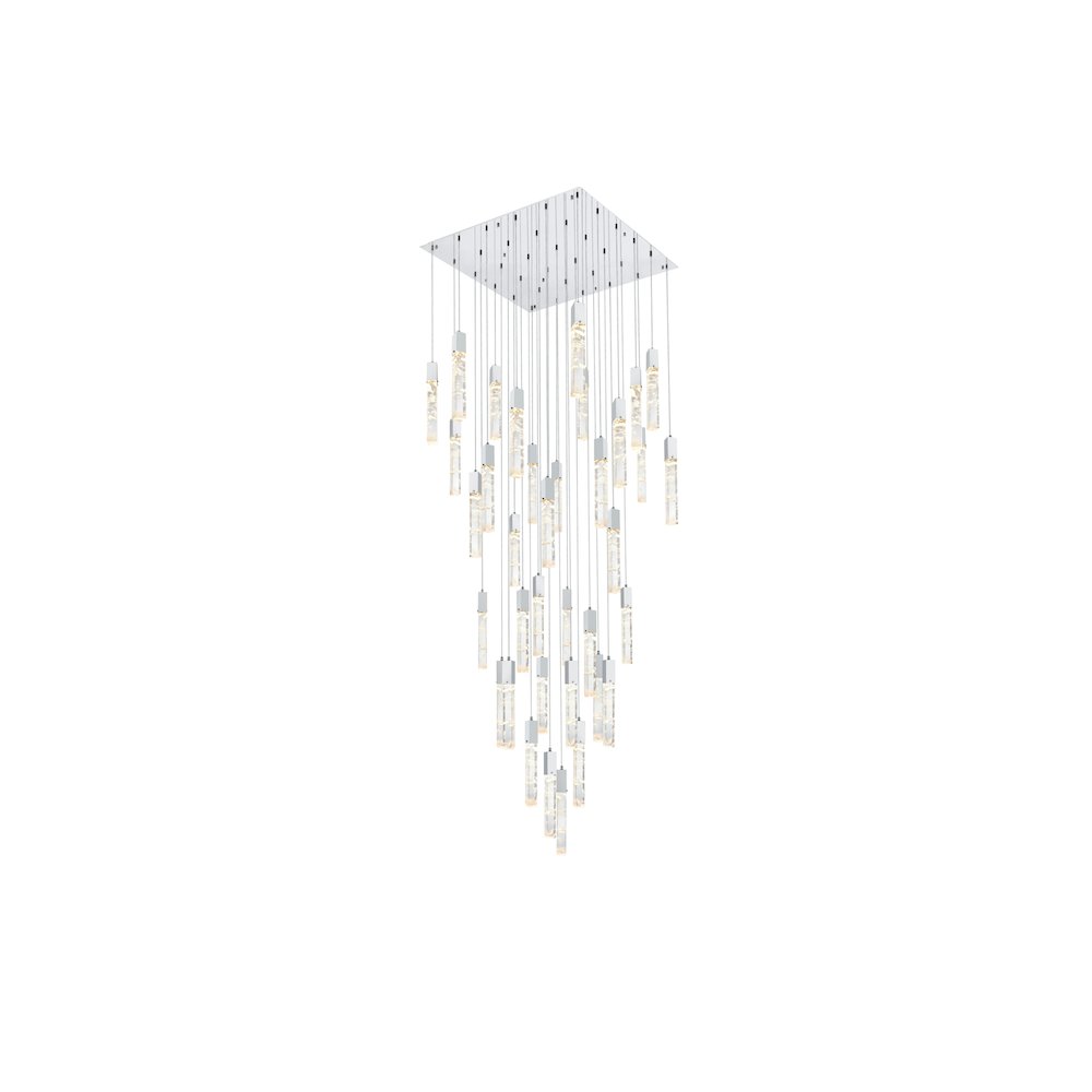 Aurora 42 inch Chandelier in Chrome. Picture 1