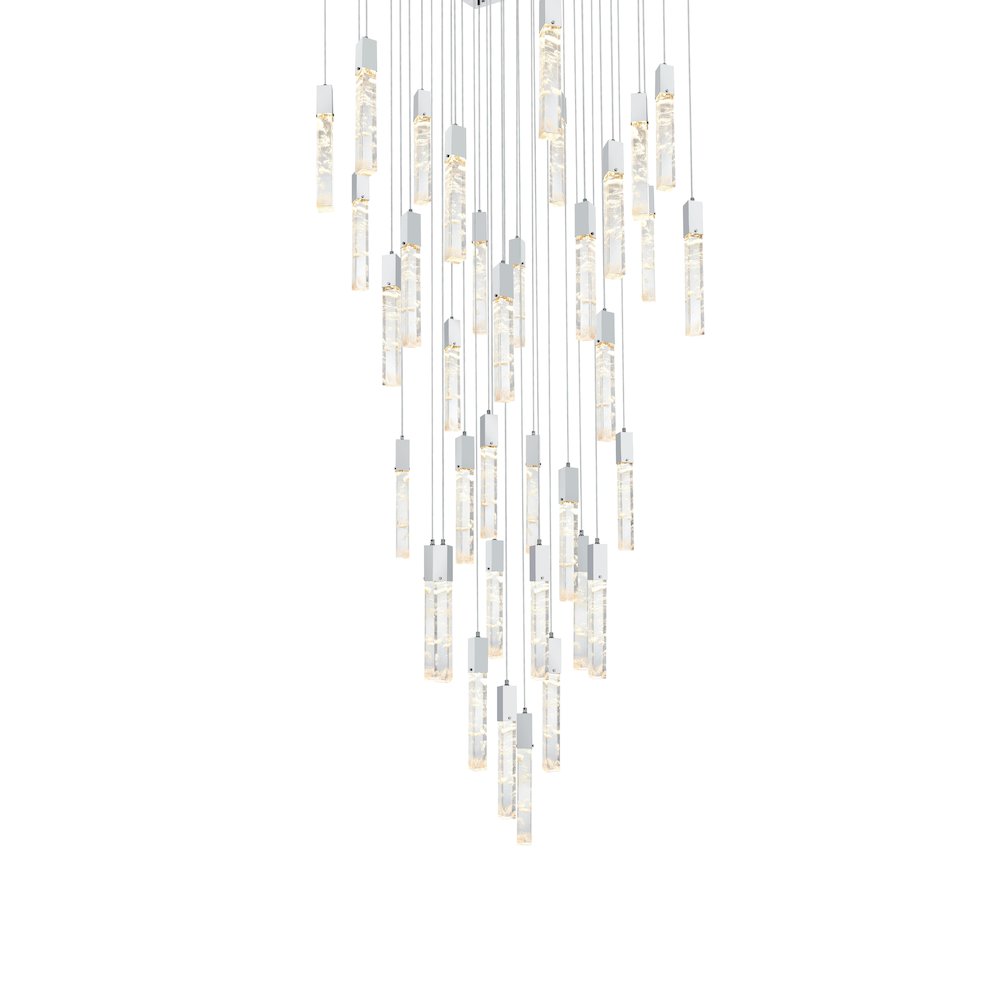 Aurora 42 inch Chandelier in Chrome. Picture 3