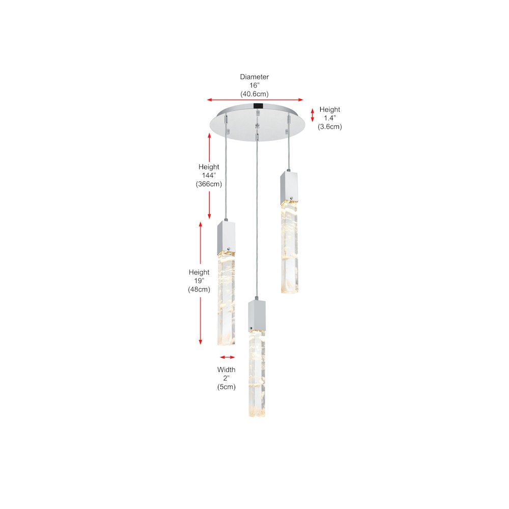 Aurora 16 inch Chandelier in Black. Picture 9