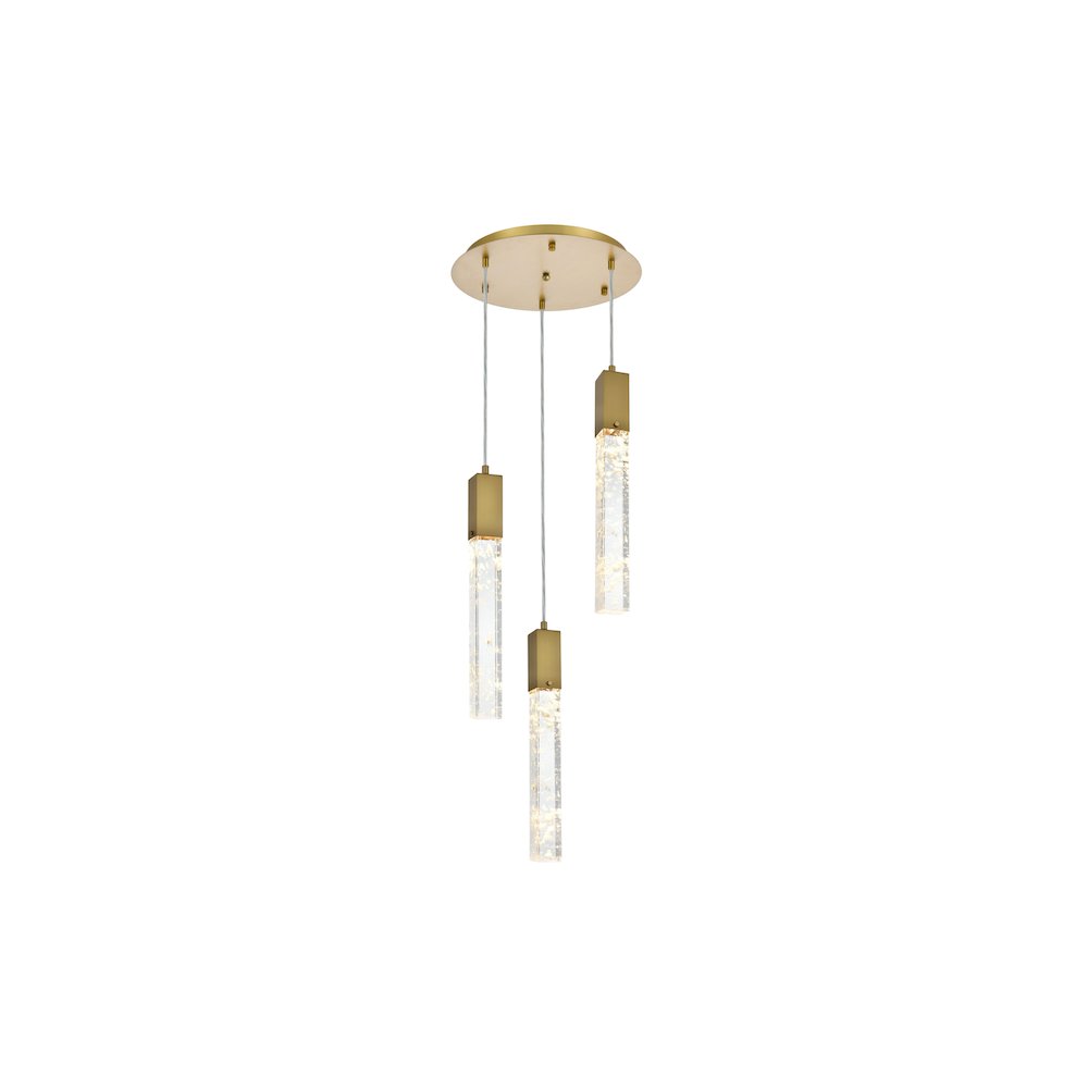 Aurora 16 inch Chandelier in Satin Gold. Picture 1