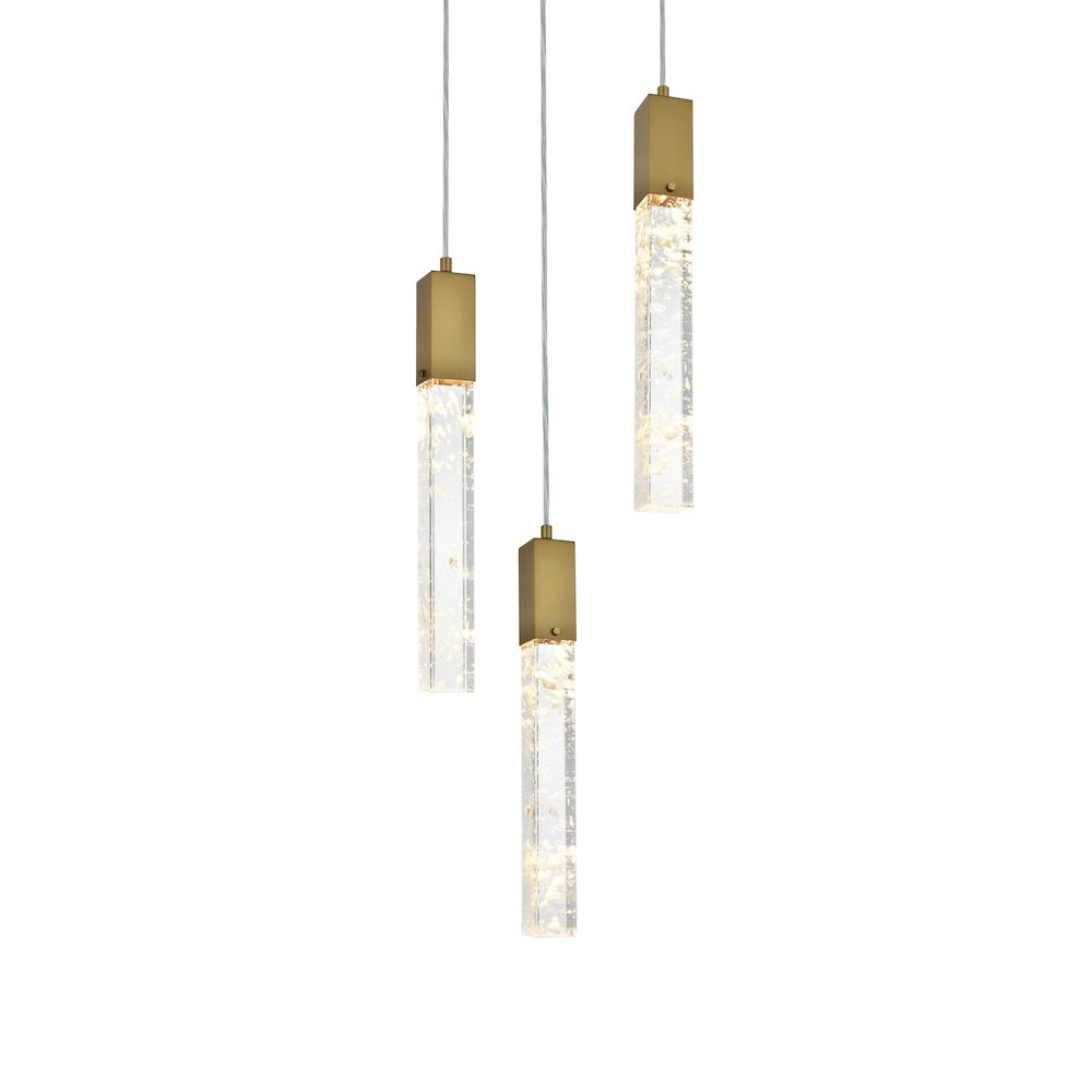Aurora 16 inch Chandelier in Satin Gold. Picture 3