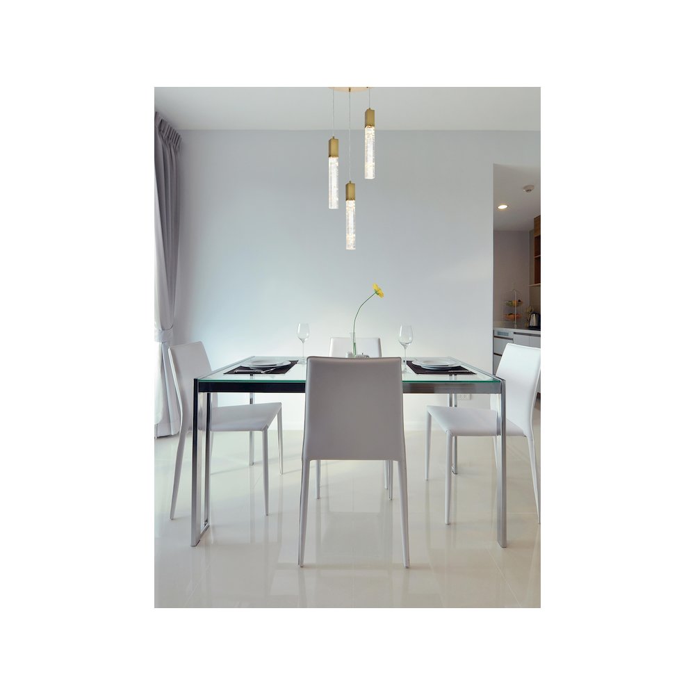Aurora 16 inch Chandelier in Satin Gold. Picture 8