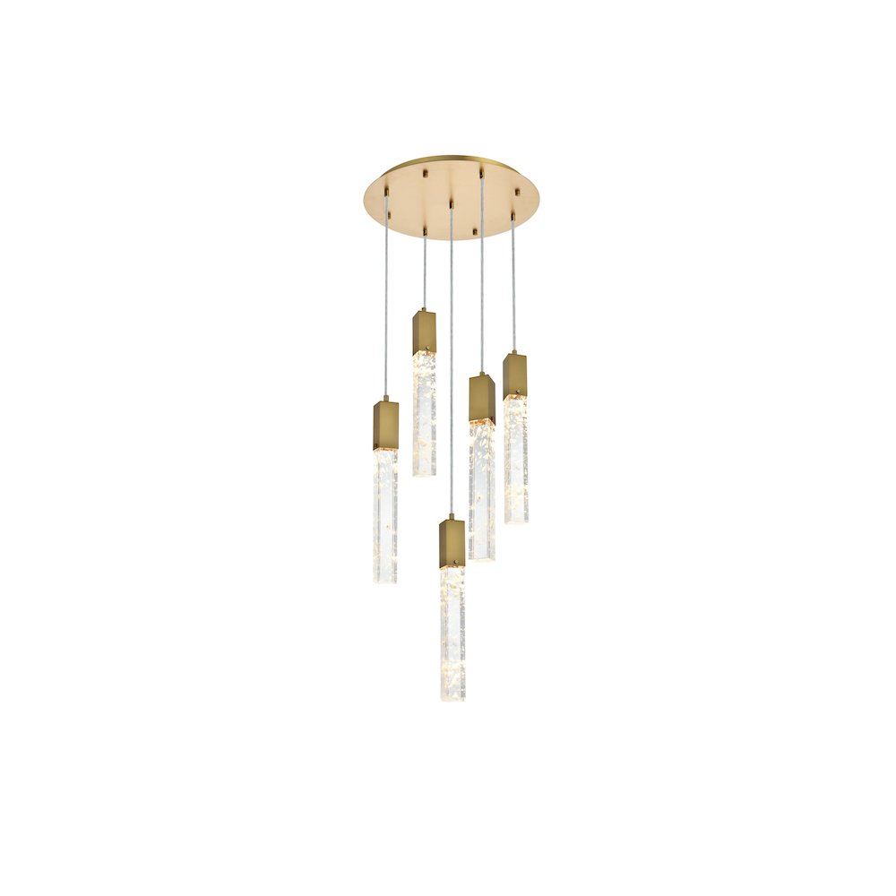 Aurora 20 inch Chandelier in Satin Gold. Picture 1