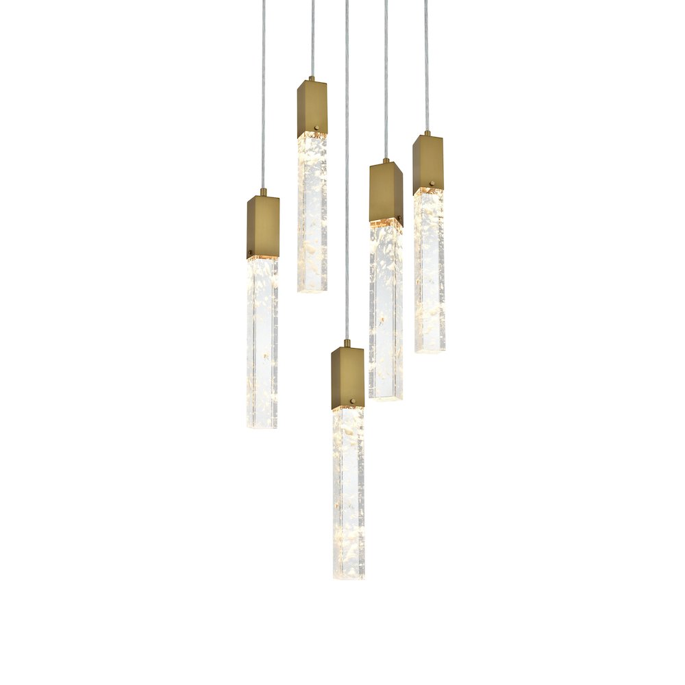 Aurora 20 inch Chandelier in Satin Gold. Picture 3