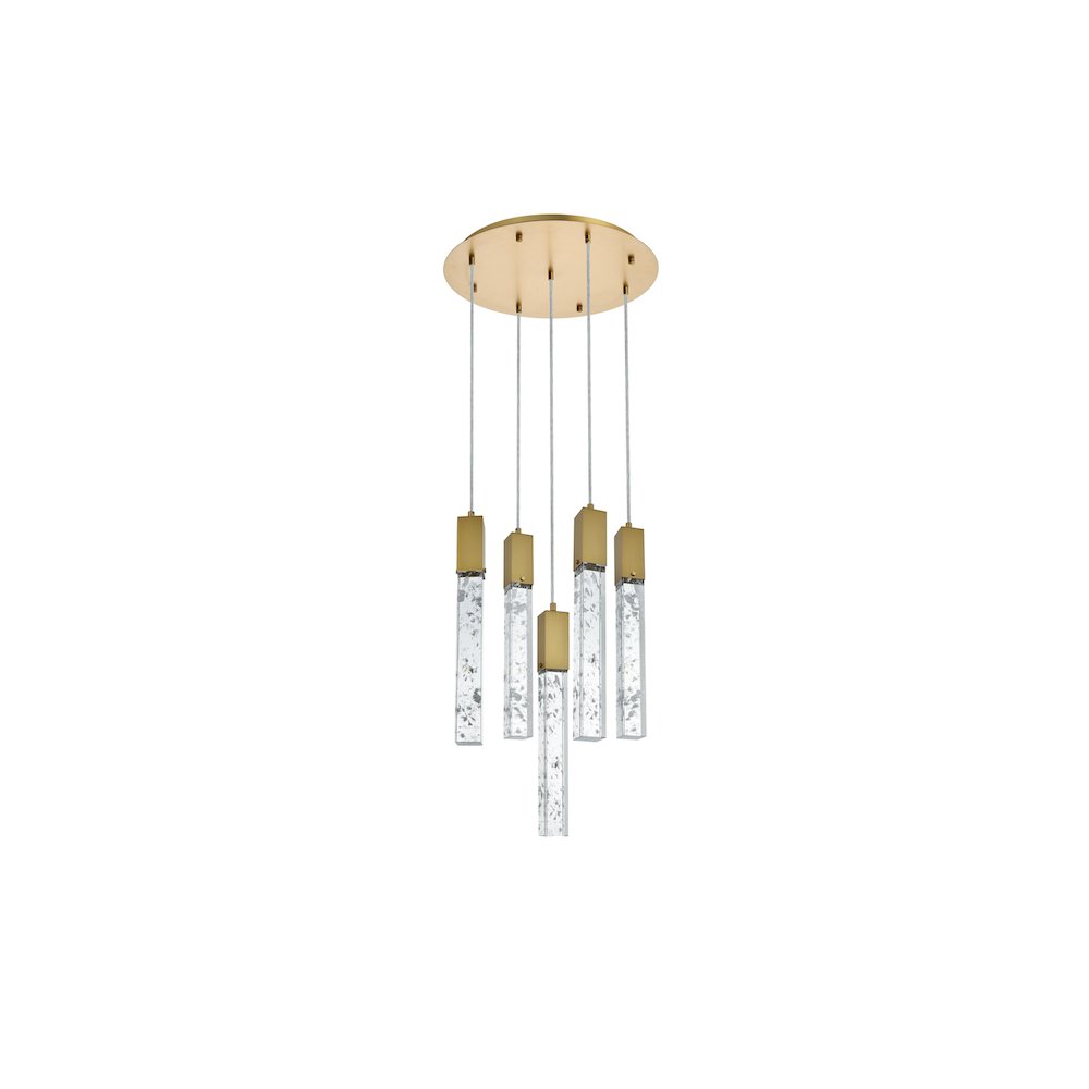Aurora 20 inch Chandelier in Satin Gold. Picture 7