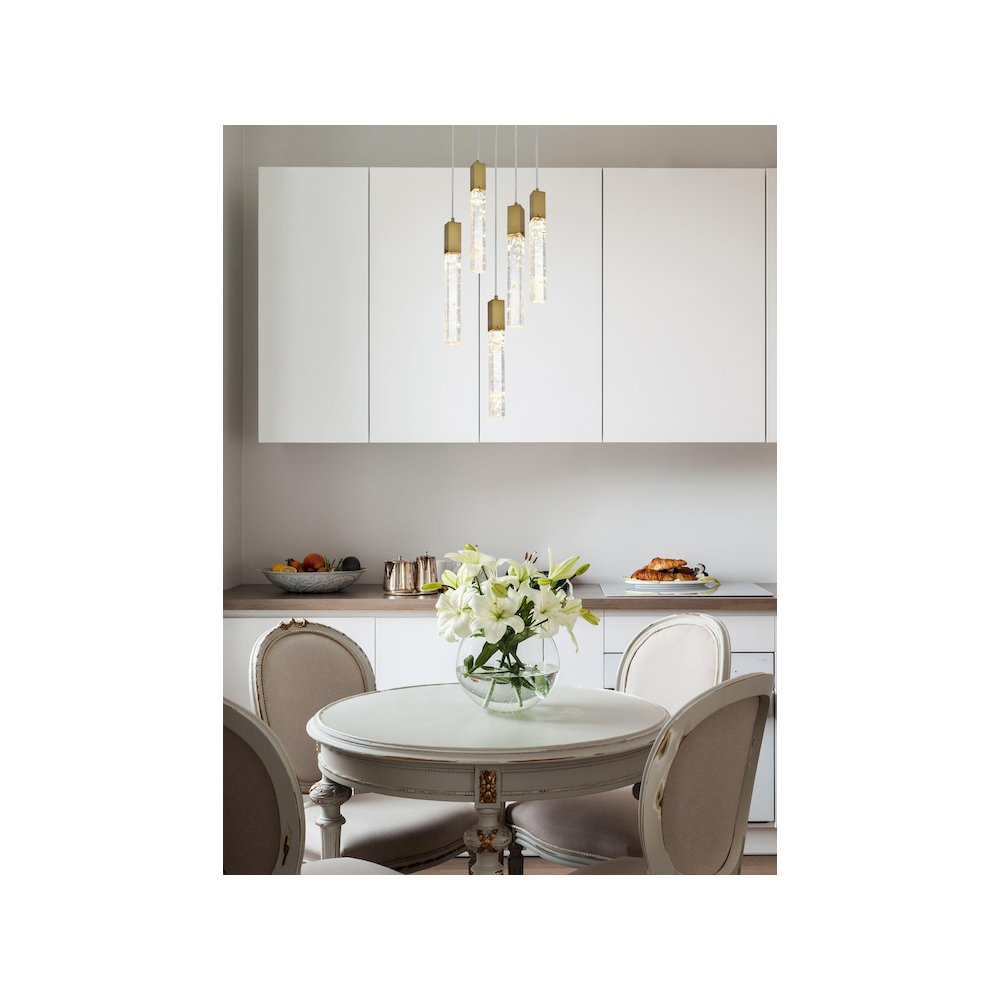 Aurora 20 inch Chandelier in Satin Gold. Picture 8