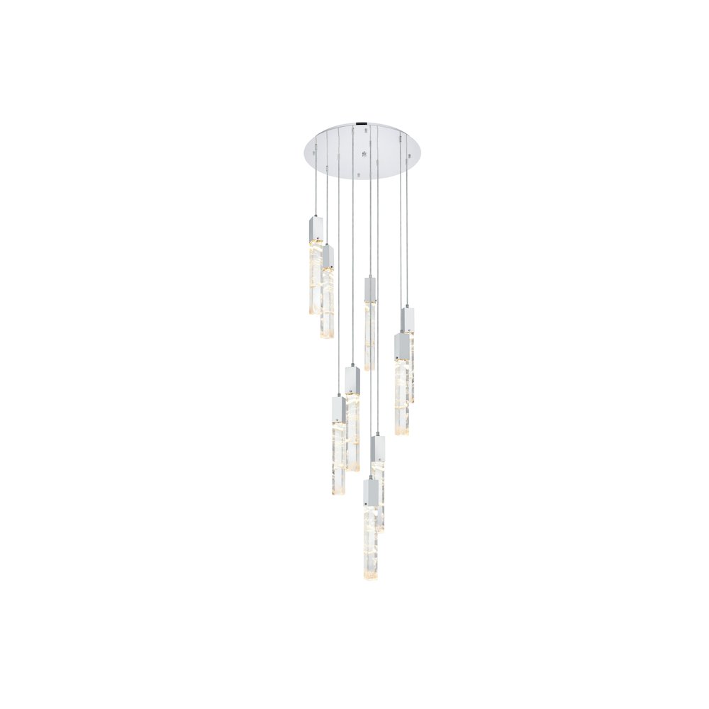 Aurora 24 inch Chandelier in Chrome. Picture 1