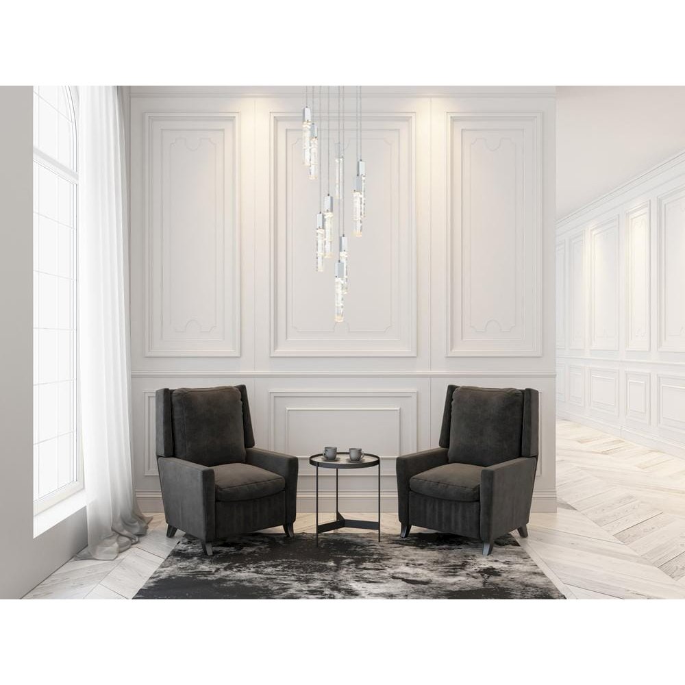 Aurora 24 inch Chandelier in Chrome. Picture 2