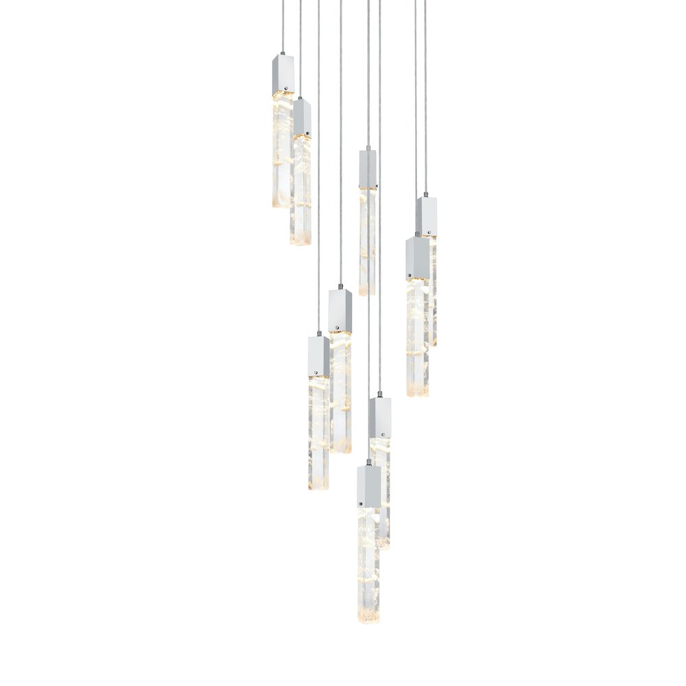 Aurora 24 inch Chandelier in Chrome. Picture 3