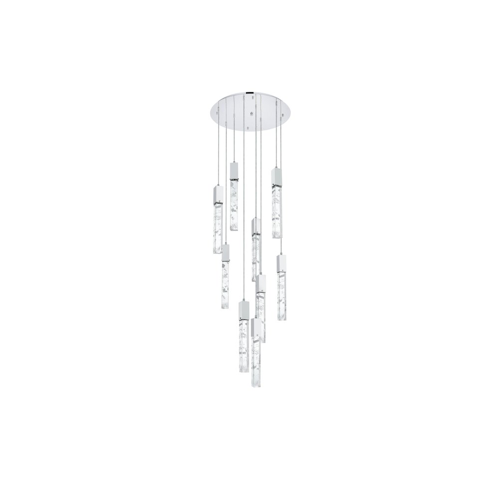 Aurora 24 inch Chandelier in Chrome. Picture 8