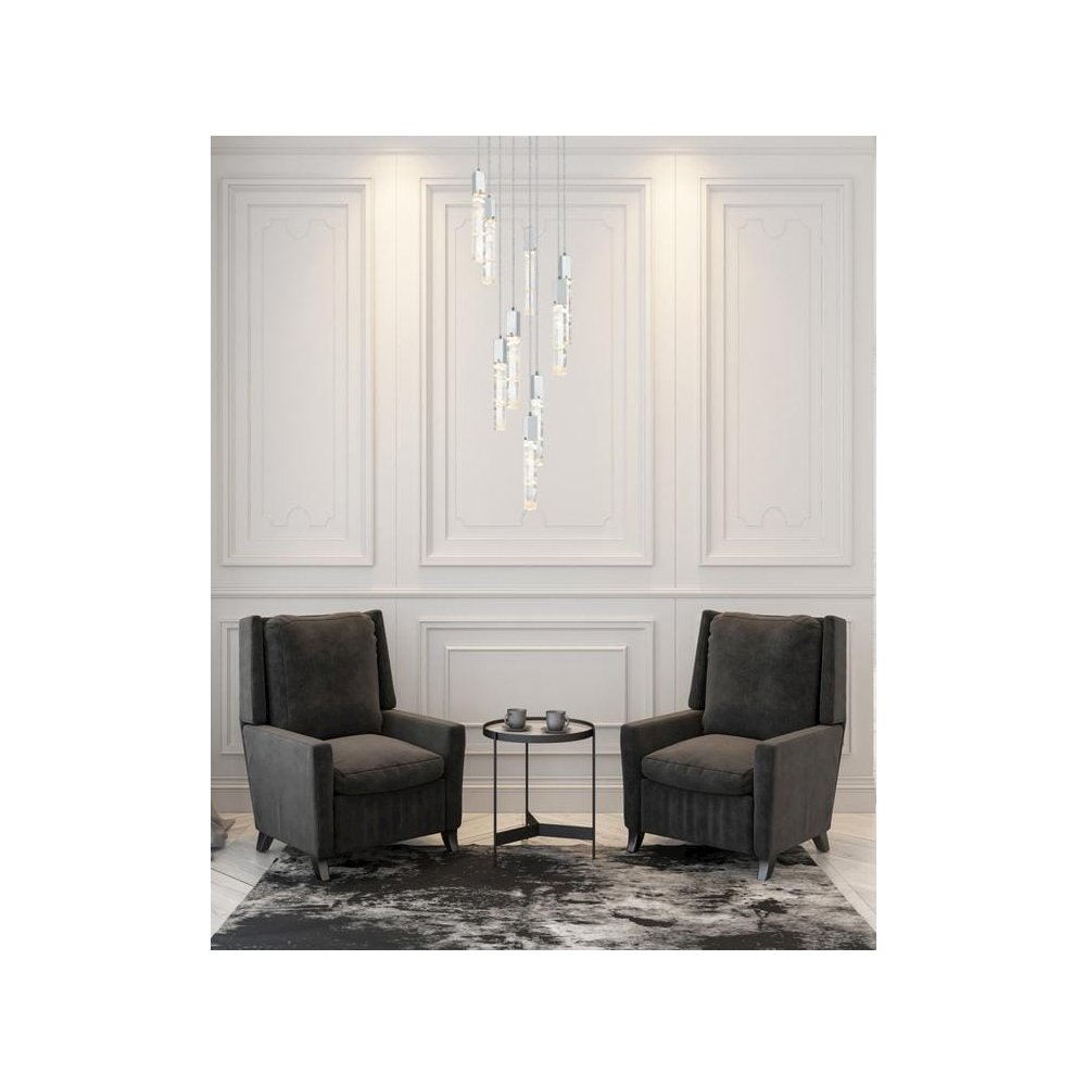 Aurora 24 inch Chandelier in Chrome. Picture 9