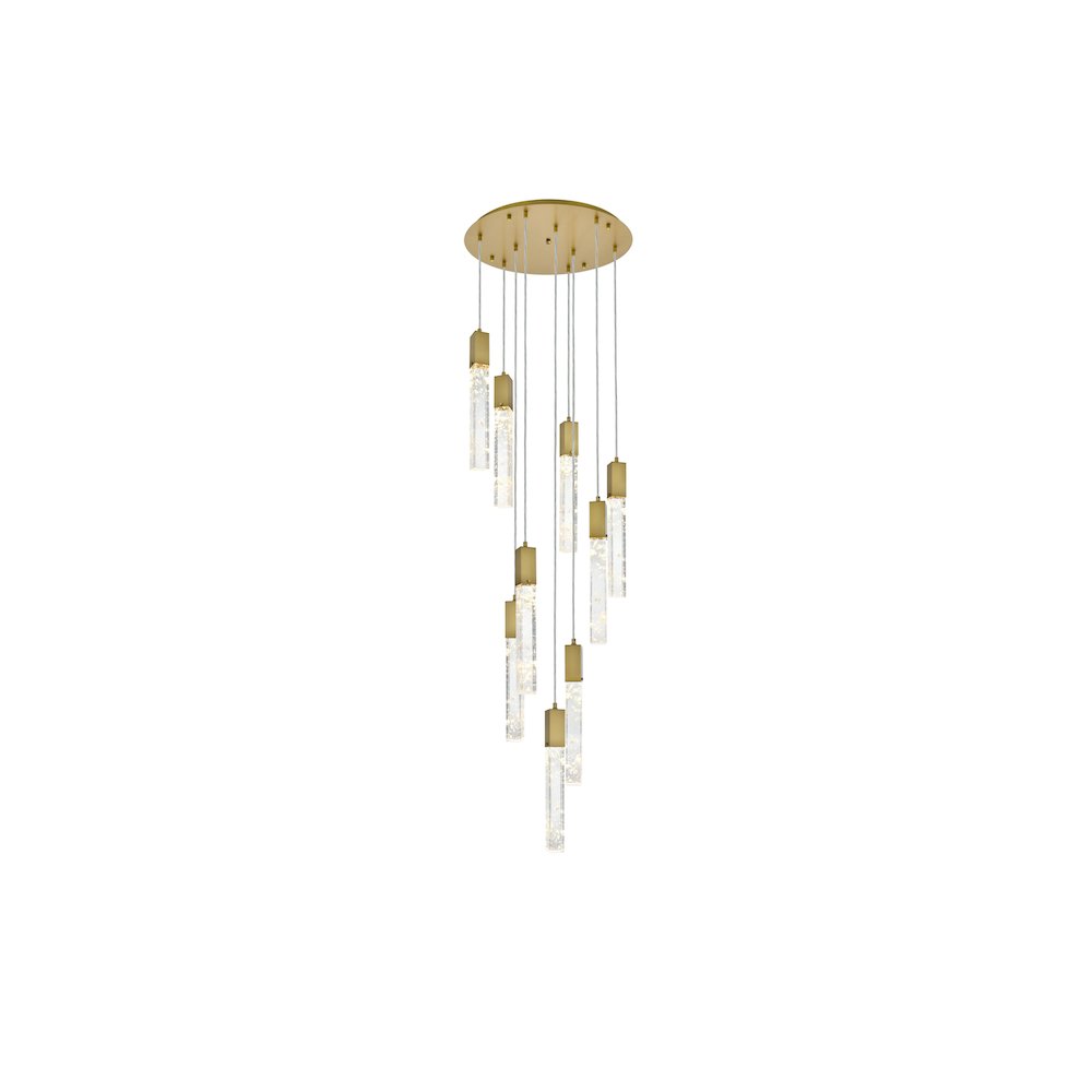 Aurora 24 inch Chandelier in Satin Gold. Picture 1
