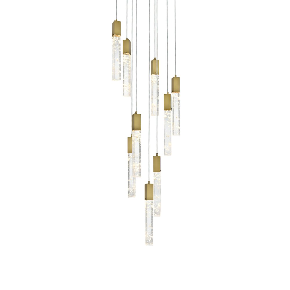 Aurora 24 inch Chandelier in Satin Gold. Picture 3