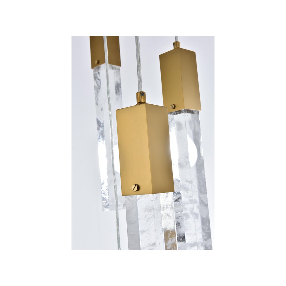 Aurora 24 inch Chandelier in Satin Gold. Picture 4