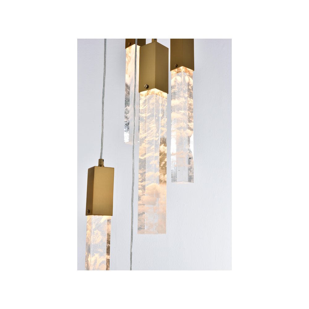 Aurora 24 inch Chandelier in Satin Gold. Picture 5