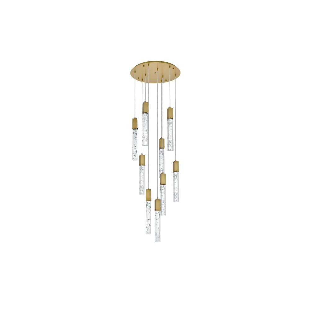 Aurora 24 inch Chandelier in Satin Gold. Picture 8