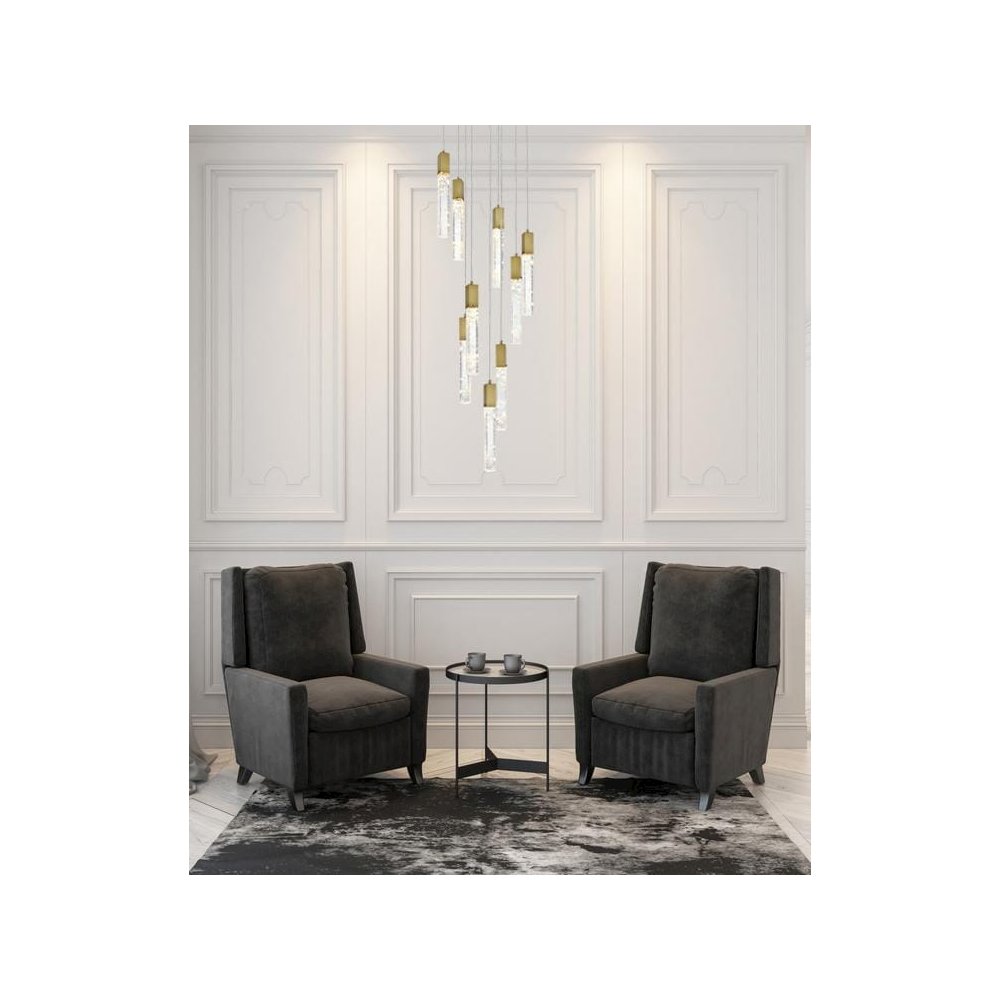 Aurora 24 inch Chandelier in Satin Gold. Picture 9