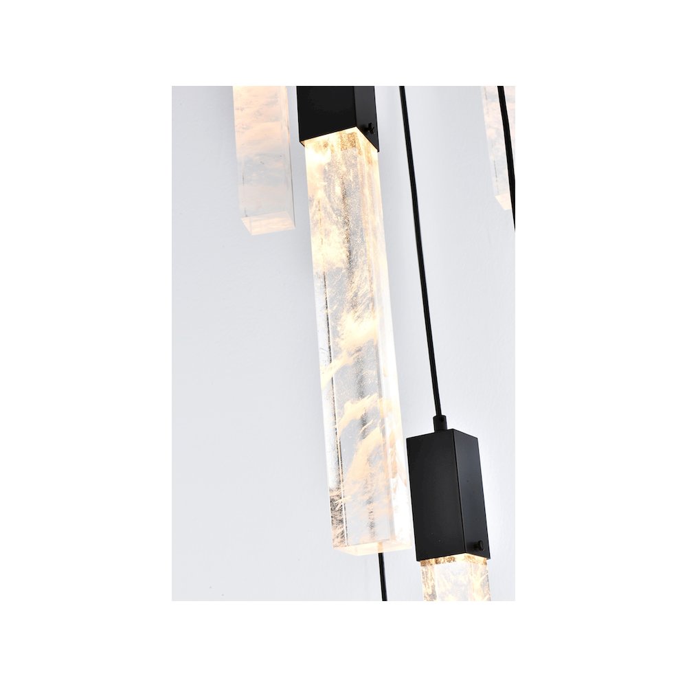 Aurora 30 inch Chandelier in Black. Picture 5