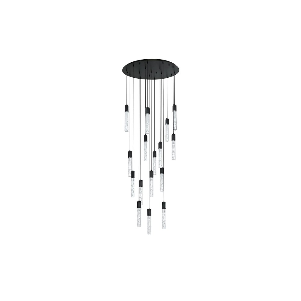 Aurora 36 inch Chandelier in Black. Picture 8