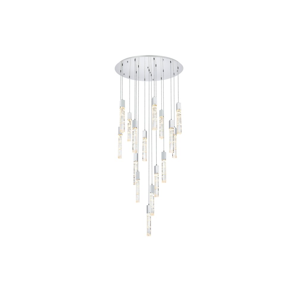 Aurora 36 inch Chandelier in Chrome. Picture 1