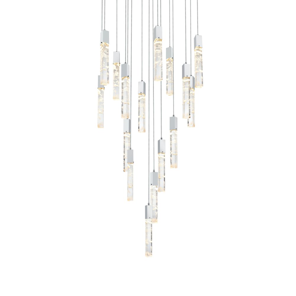 Aurora 36 inch Chandelier in Chrome. Picture 3