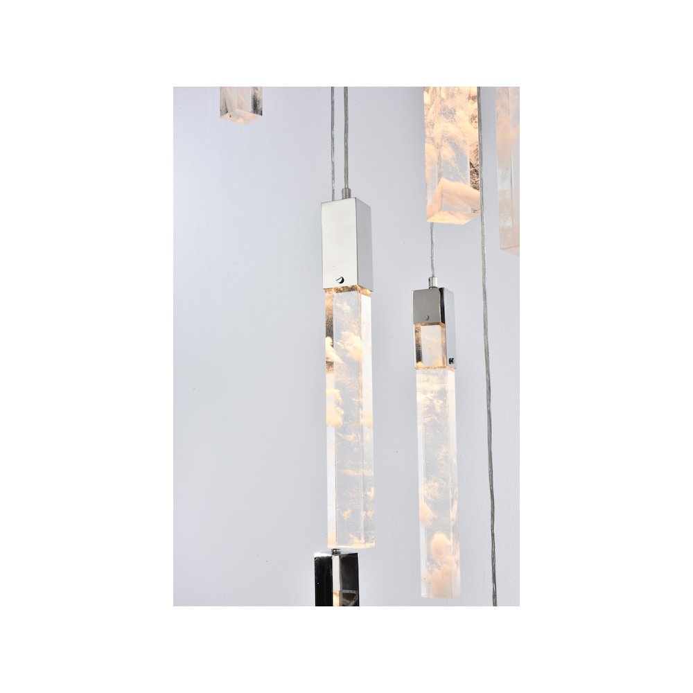 Aurora 36 inch Chandelier in Chrome. Picture 4
