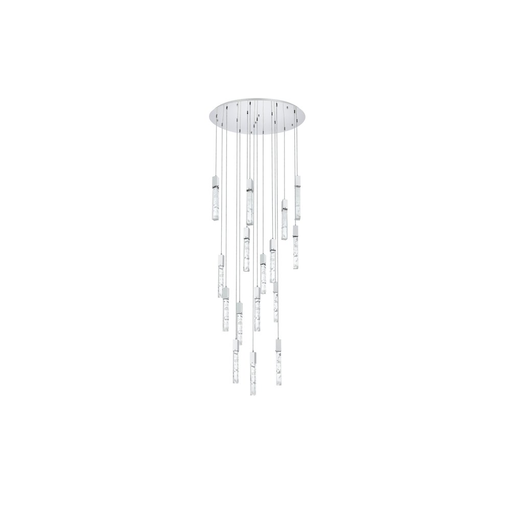 Aurora 36 inch Chandelier in Chrome. Picture 8
