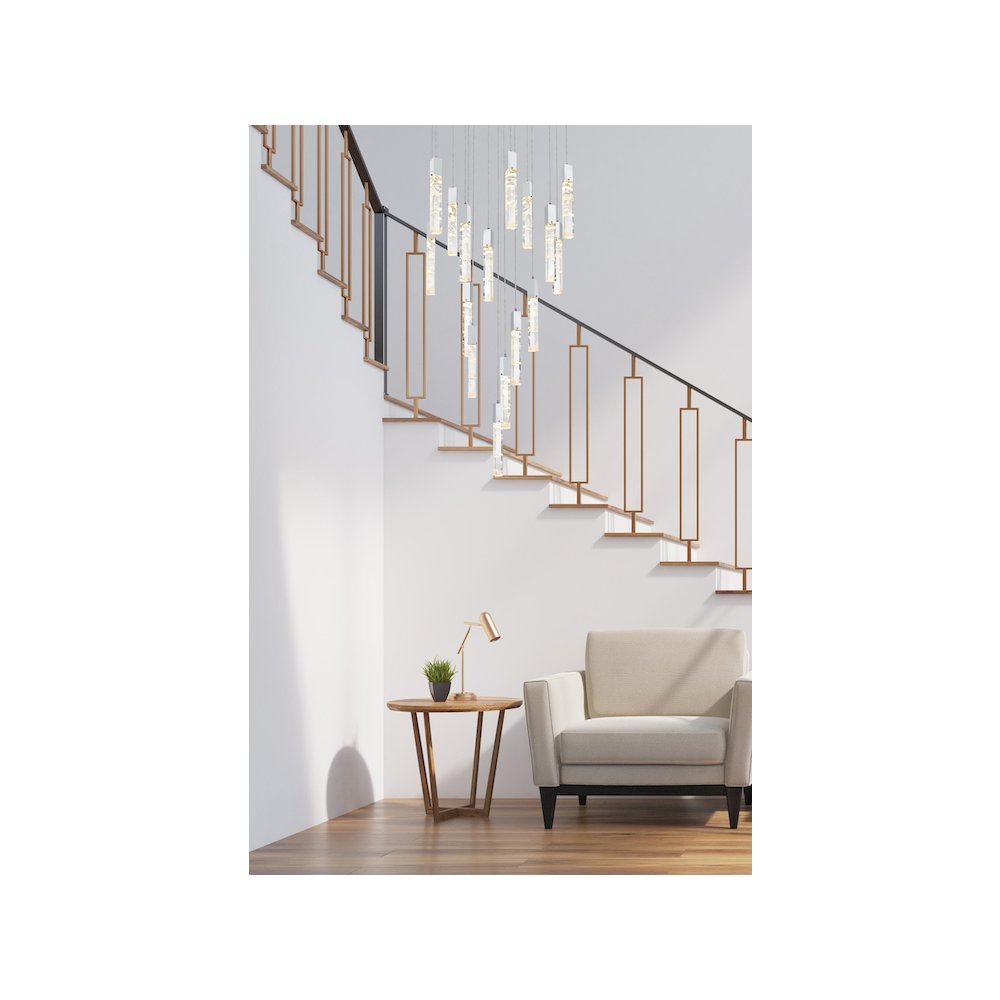 Aurora 36 inch Chandelier in Chrome. Picture 9