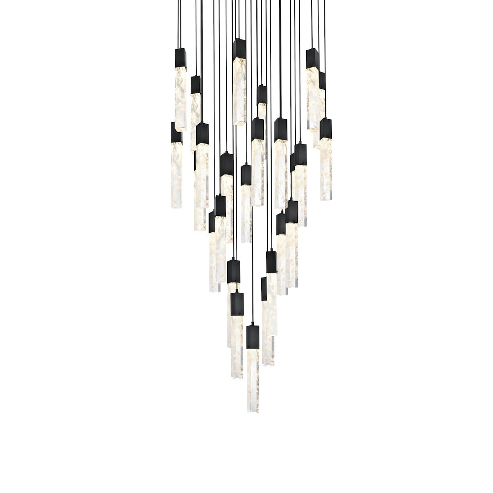 Aurora 42 inch Chandelier in Black. Picture 3