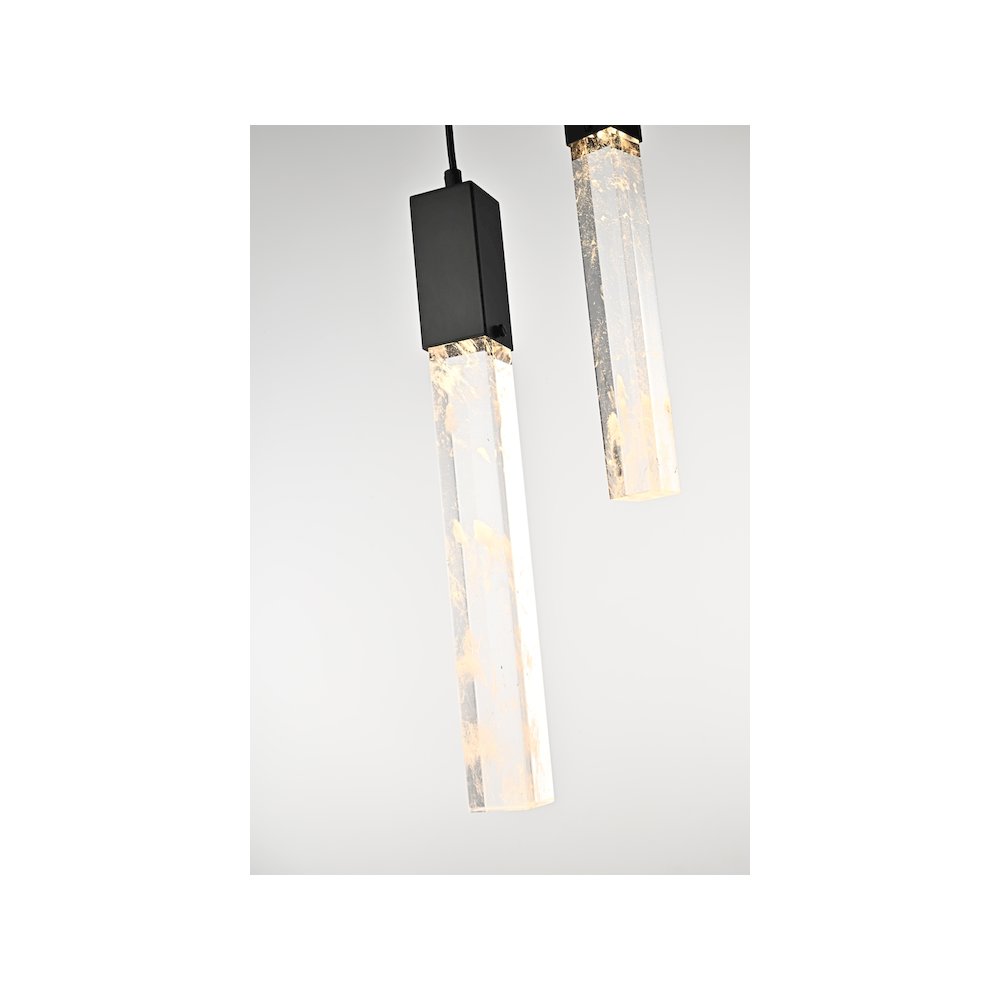 Aurora 42 inch Chandelier in Black. Picture 7