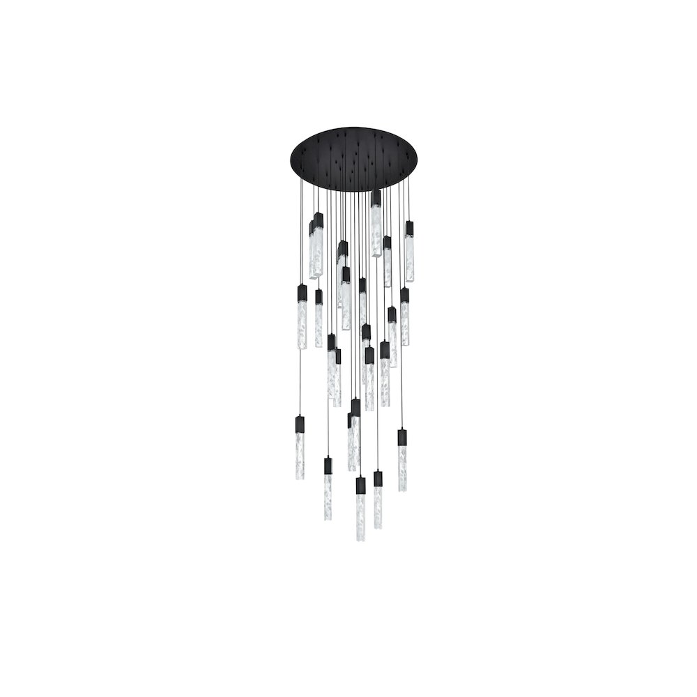 Aurora 42 inch Chandelier in Black. Picture 8