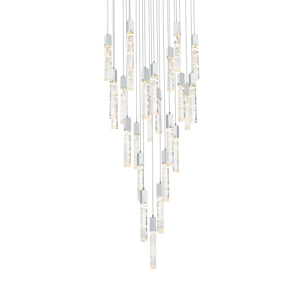 Aurora 42 inch Chandelier in Chrome. Picture 3