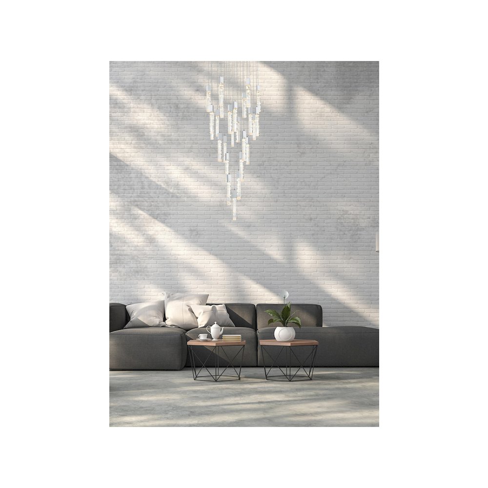 Aurora 42 inch Chandelier in Chrome. Picture 9