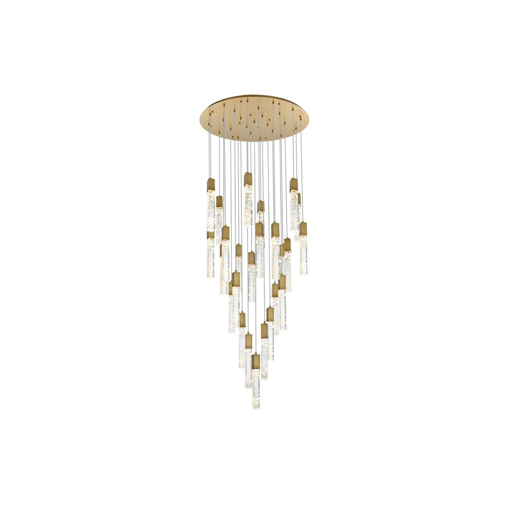 Aurora 42 inch Chandelier in Satin Gold. Picture 1