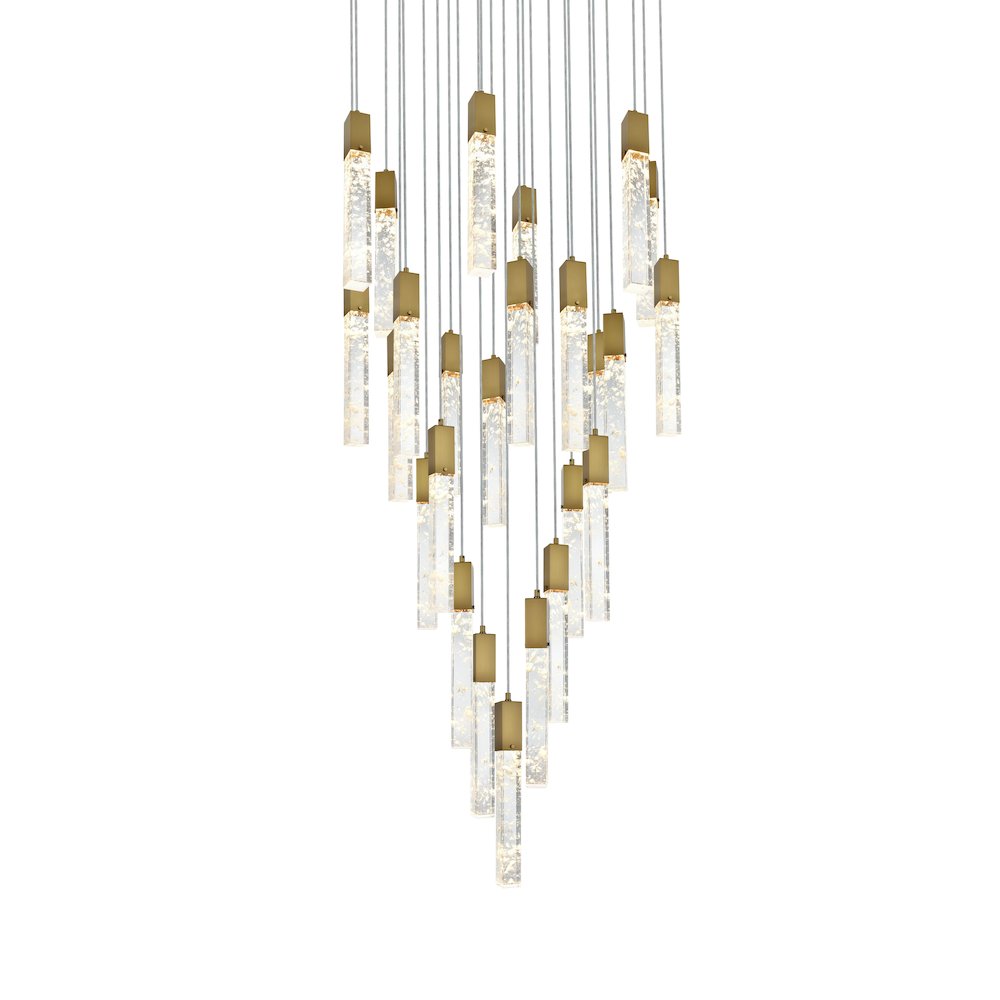 Aurora 42 inch Chandelier in Satin Gold. Picture 3