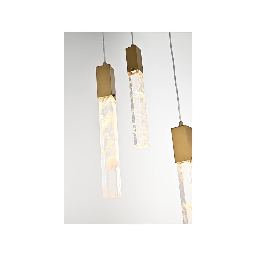 Aurora 42 inch Chandelier in Satin Gold. Picture 5