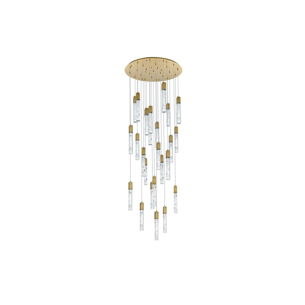 Aurora 42 inch Chandelier in Satin Gold. Picture 8