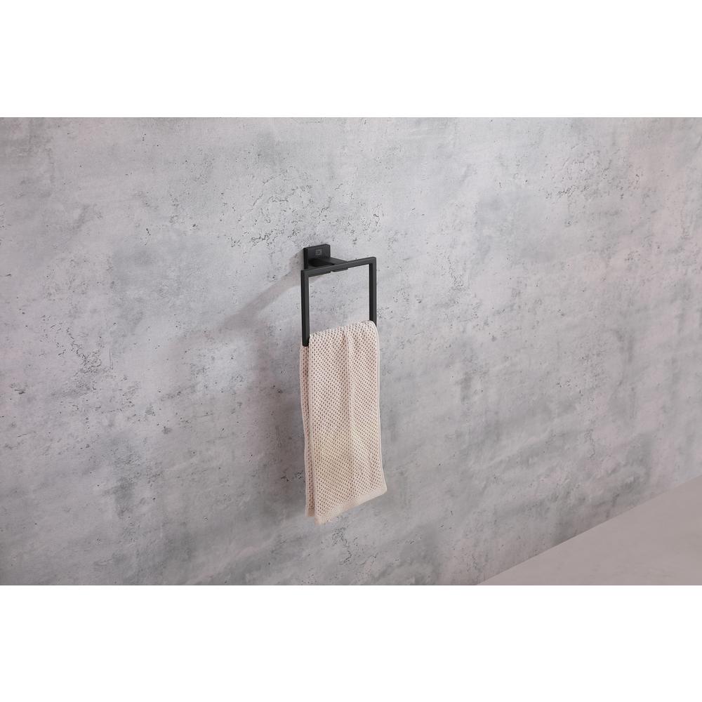 Isla 4-Piece Bathroom Hardware Set in Matte Black. Picture 6