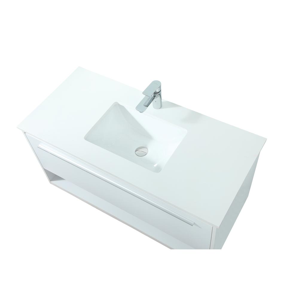 40 inch Single bathroom vanity in white. Picture 10